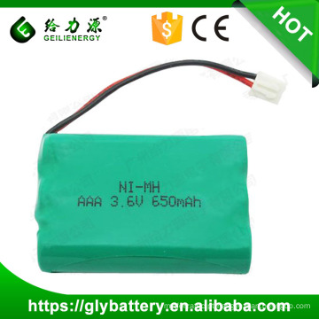 3.6V 650mAh NI-MH Battery Pack With Factory Price